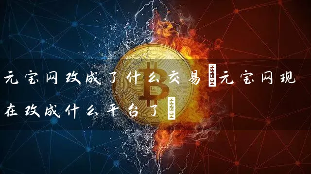 元宝网改成了什么交易(元宝网现在改成什么平台了)