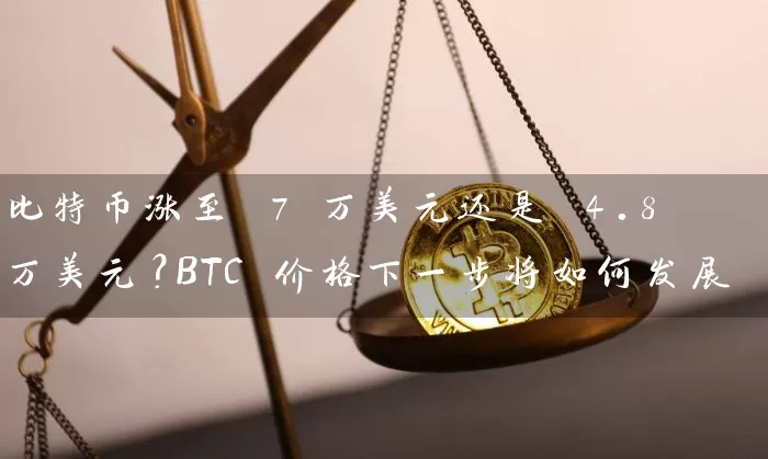 比特币涨至 7 万美元还是 4.8 万美元？BTC 价格下一步将如何发展