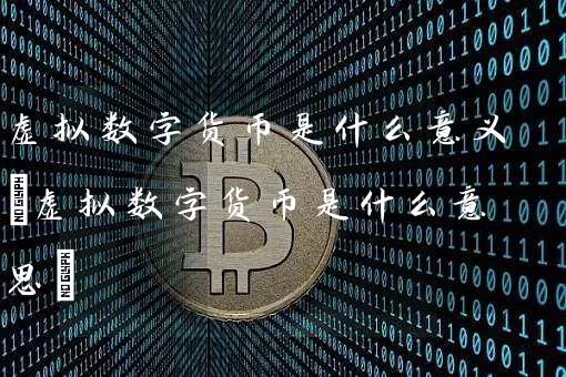 虚拟数字货币是什么意义(虚拟数字货币是什么意思)