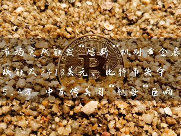 市场突然触发“熔断”机制黄金暴跌触及2413美元、比特币失守5.4万 中东传美国“航母”巨响