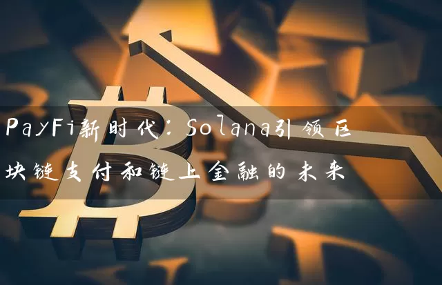PayFi新时代：Solana引领区块链支付和链上金融的未来