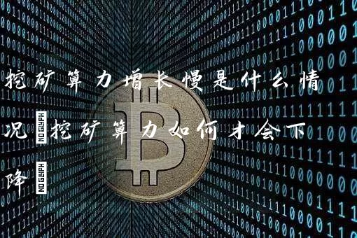 挖矿算力增长慢是什么情况(挖矿算力如何才会下降)