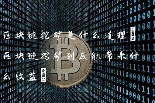 区块链挖矿是什么道理(区块链挖矿到底能带来什么收益)