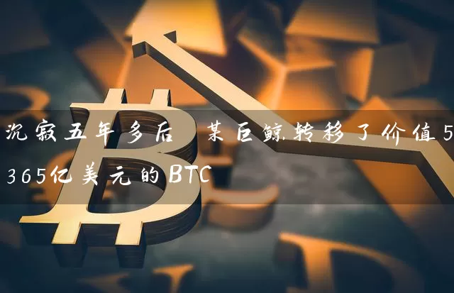 沉寂五年多后 某巨鲸转移了价值5.365亿美元的BTC