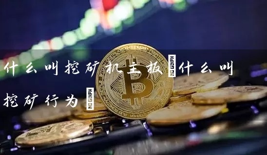 什么叫挖矿机主板(什么叫挖矿行为)