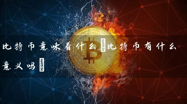 比特币意味着什么(比特币有什么意义吗)