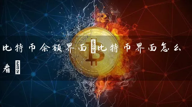 比特币余额界面(比特币界面怎么看)
