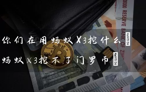 你们在用蚂蚁X3挖什么(蚂蚁x3挖不了门罗币)