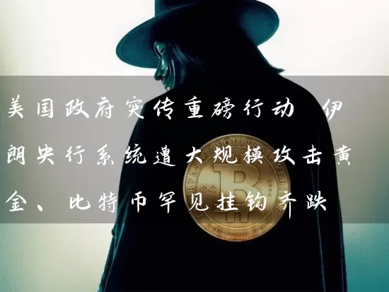 美国政府突传重磅行动 伊朗央行系统遭大规模攻击黄金、比特币罕见挂钩齐跌