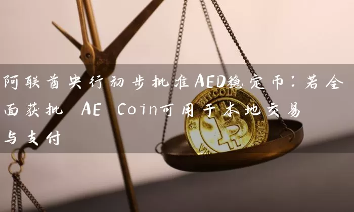 阿联酋央行初步批准AED稳定币：若全面获批 AE Coin可用于本地交易与支付