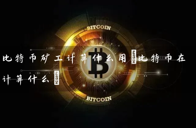 比特币矿工计算什么用(比特币在计算什么)