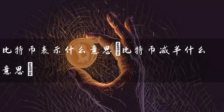 比特币表示什么意思(比特币减半什么意思)